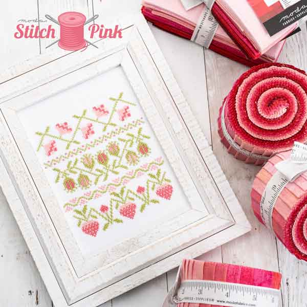 Stitch Pink Brenda Riddle Pink Band Sampler